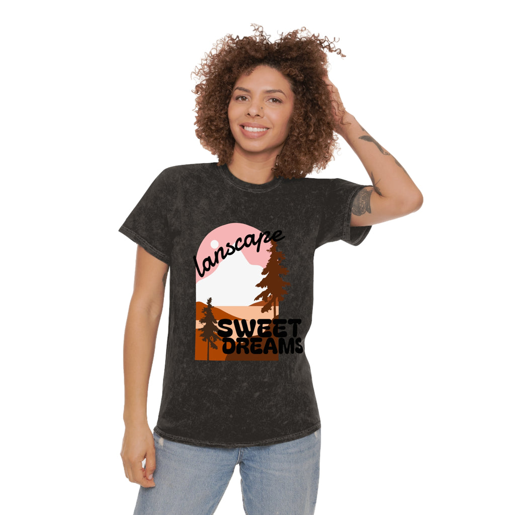 Chill Vibes Mineral Wash T-Shirt, Soft Casual Tee, Boho Graphic Shirt, Sweet Dreams Shirt, Beach Vibe Top